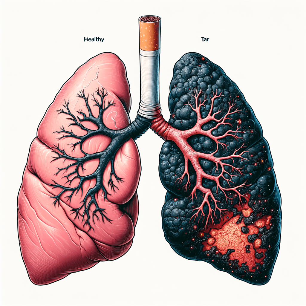 Effet de la cigarette sur les poumons