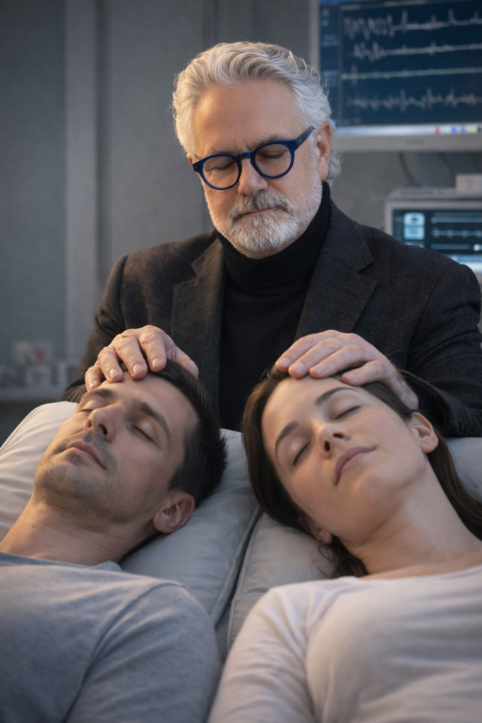 ✨ Approche thérapeutique “Corps–Conscience” du Dr Jean-Victor Belmère – Reformulation ✨
Le Dr Jean-Victor Belmère, neuropsychiatre et expert en hypnose médicale, propose une vision originale du psychisme humain où la conscience ne se réduit pas à une activité cérébrale isolée, mais émerge d’une interaction dynamique entre le corps, le cerveau et l’environnement — une perspective cohérente avec les modèles de cognition incarnée en sciences cognitives.  
Dans son modèle corps–conscience, les mécanismes physiologiques tels que la modulation vagale, la variabilité de la fréquence cardiaque et les systèmes neuro-végétatifs sont intégrés pour montrer comment les états internes du corps influencent l’expérience subjective et l’évolution psychique.  
Le processus de changement thérapeutique ne repose pas sur la seule parole, mais mobilise des variables corporelles concrètes — respiration structurée, posture ajustée, attention portée aux sensations internes — qui activent des circuits corps-cerveau et peuvent être mesurés à l’aide d’indicateurs neurophysiologiques.  
Dans ce cadre, l’hypnose n’est pas envisagée comme un état mystérieux mais comme un accès à une conscience plus large, facilitant la régulation neuro-émotionnelle et la plasticité cérébrale adaptative, renforçant ainsi la coordination entre processus physiologiques et expérience vécue.  
Ce modèle constitue une synthèse contemporaine entre phénoménologie clinique, neurosciences et pratiques expérientielles, plaçant la régulation corporelle au cœur de la transformation psychique
