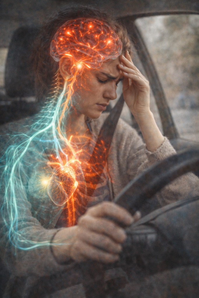 Highlights the key function of the autonomic nervous system in maintaining internal balance, and describes how excessive load can push the organism into a survival state, thereby diminishing decision-making capacity, creative processes, and effective action. Dr Jean-Victor Belmère 