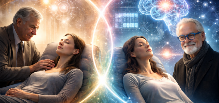 L’hypnothérapie moderne évolue à la lumière des neurosciences contemporaines. Si Milton Erickson a révolutionné l’hypnose clinique par son approche permissive et centrée sur le langage, les données actuelles en IRM fonctionnelle, connectivité cérébrale et régulation autonome invitent à un changement de paradigme. L’approche Corps-Conscience replace la physiologie – tonus vagal, variabilité cardiaque, sécurité neurophysiologique – au cœur de la transformation thérapeutique. Cette évolution propose une hypnose intégrée, fondée sur la régulation autonome et la plasticité neuronale, particulièrement adaptée aux traumatismes complexes et aux troubles anxieux sévères. Dr Jean-Victor Belmère