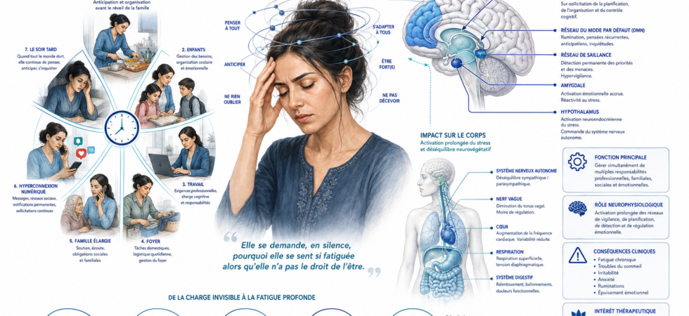 Charge mentale, anxiété, fatigue qui ne passe pas, sommeil fragile, tensions corporelles : et si la surcharge mentale était la cause ? Ce guide écrit par une Maître-Hypnothérapeute au Maroc t’aide à reconnaître les signaux, à comprendre la mécanique du stress chronique et à retrouver, pas à pas, ton calme intérieur.