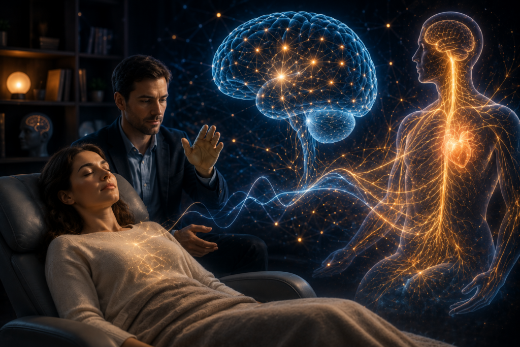 L’hypnose ne se limite pas à la suggestion. Les recherches actuelles montrent que la qualité de la régulation du système nerveux influence profondément notre capacité à évoluer, apprendre et guérir. Une lecture passionnante à la croisée des neurosciences et de l’hypnothérapie.
