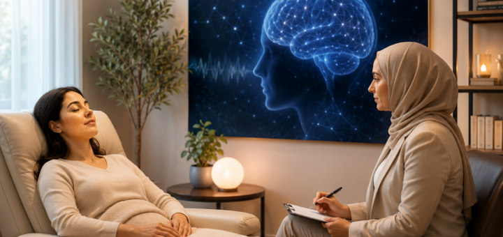 Au fil de mon expérience en hypnothérapie, j’ai constaté que le changement durable ne dépend pas uniquement des pensées ou de la volonté. Il repose aussi sur l’équilibre du système nerveux. Les neurosciences nous permettent aujourd’hui de mieux comprendre les liens entre le cerveau, le corps et les émotions. C’est pourquoi j’accorde une place importante à une approche qui associe hypnothérapie, écoute humaine et connaissances scientifiques. L’objectif est d’aider chacun à retrouver davantage de calme, de sécurité intérieure et de ressources pour avancer sereinement. Amina Salmi